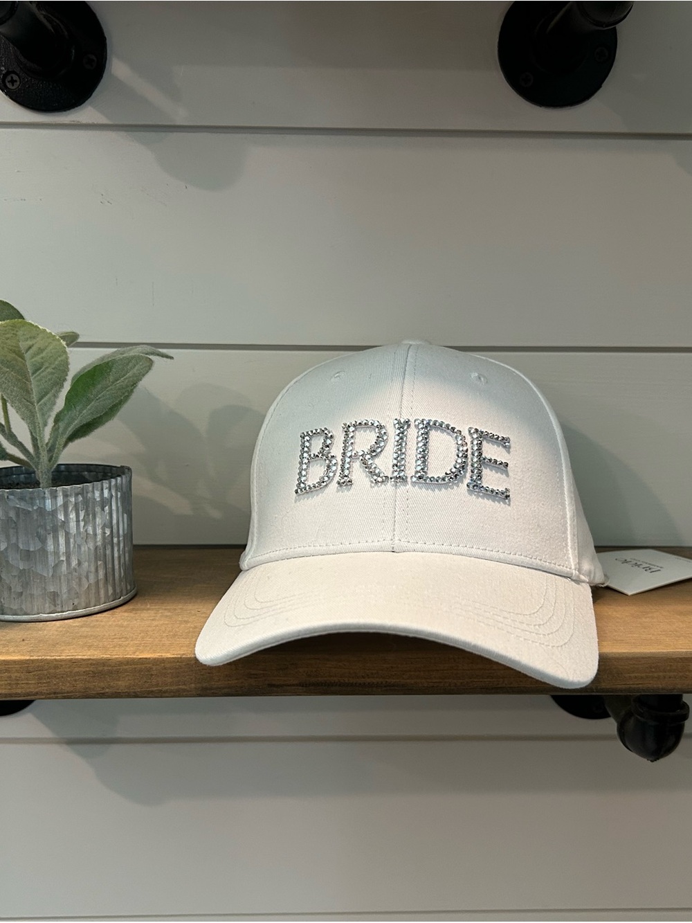Bride Embellished Baseball Cap - White